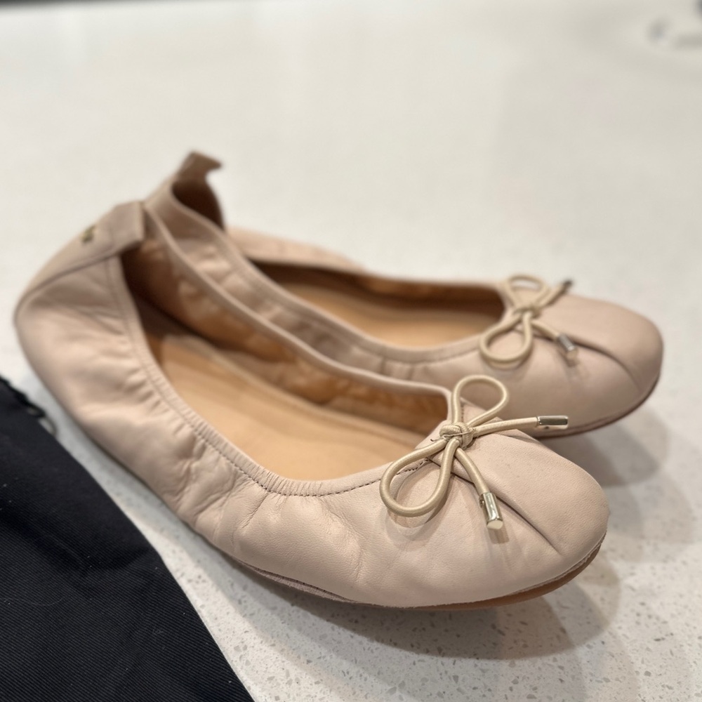 Yosi Samra Beige Ballet Flats, Sz 9